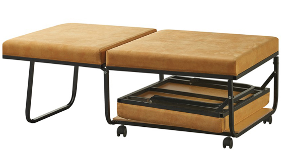 Foldable Multistage Wheeled Pouf